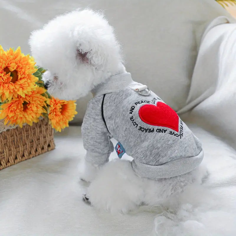 Desire Hunde Pullover mit Herz Design