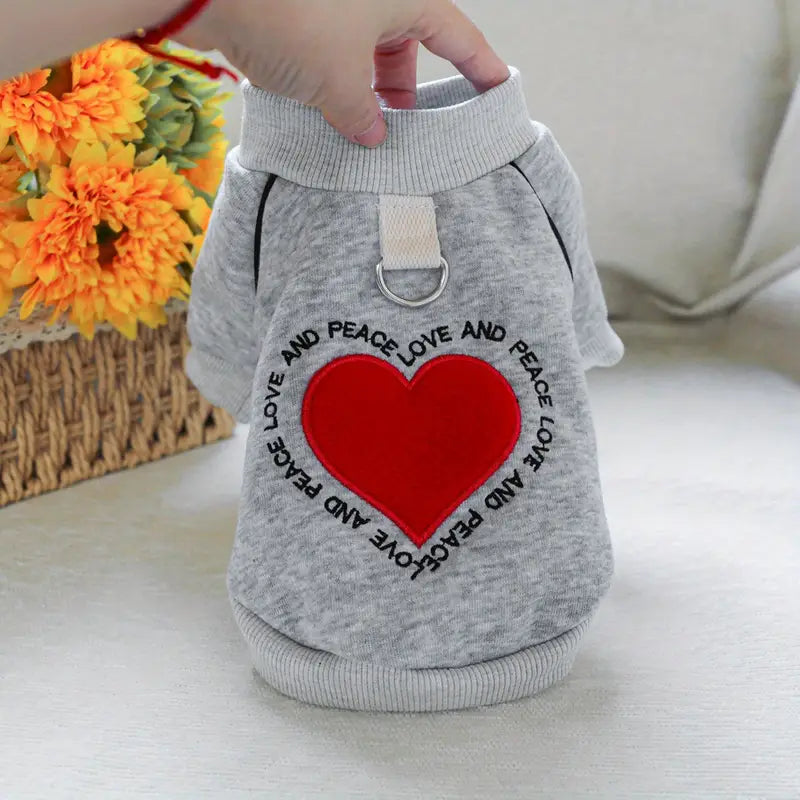 Desire Hunde Pullover mit Herz Design