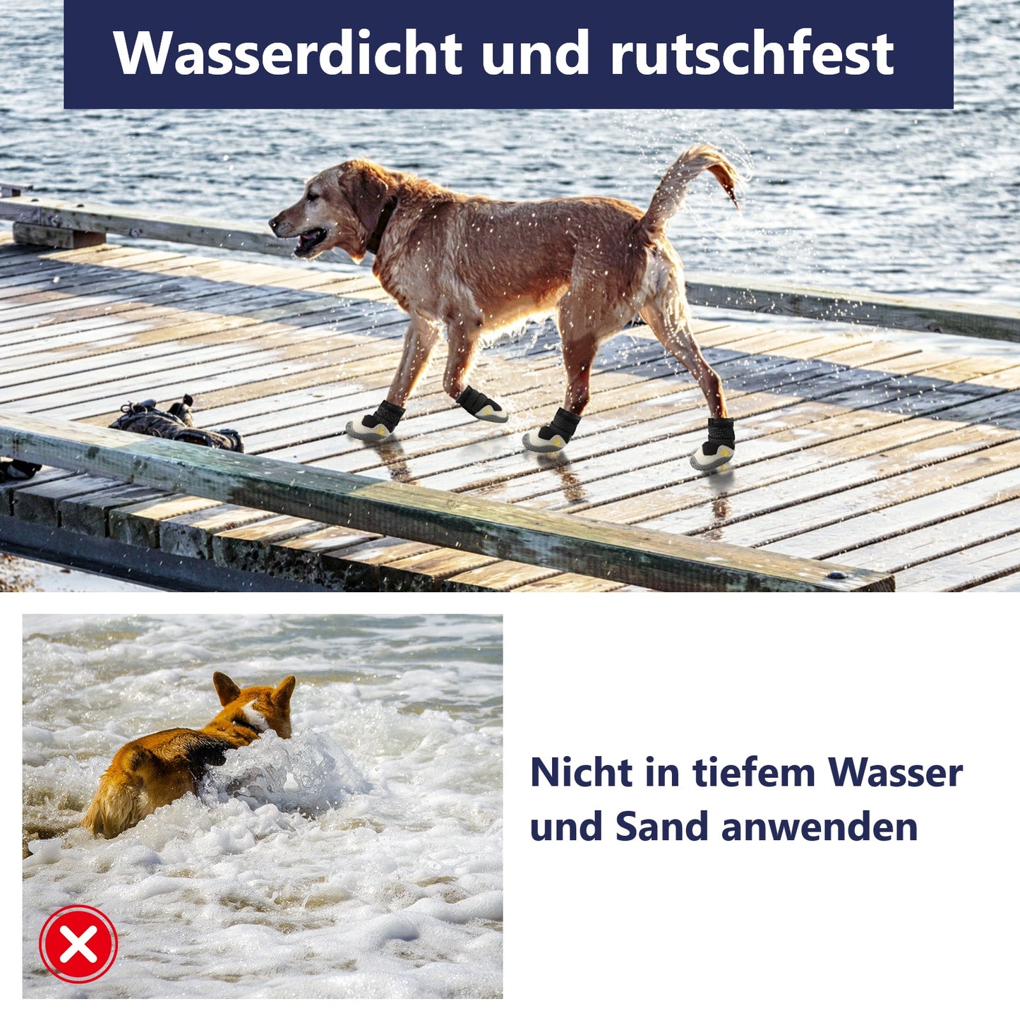 Holly Wasserdichte schützende Hundeschuhe