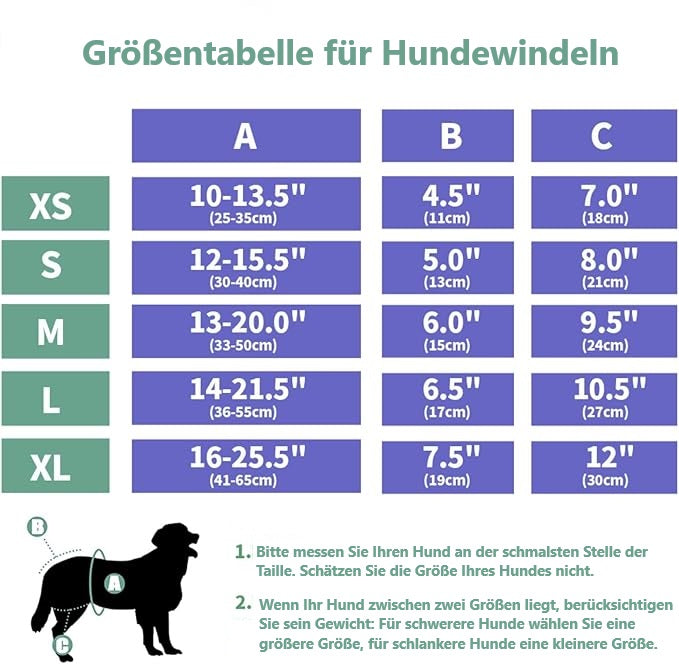 Steffi Bequeme Baumwollwindeln für Hunde