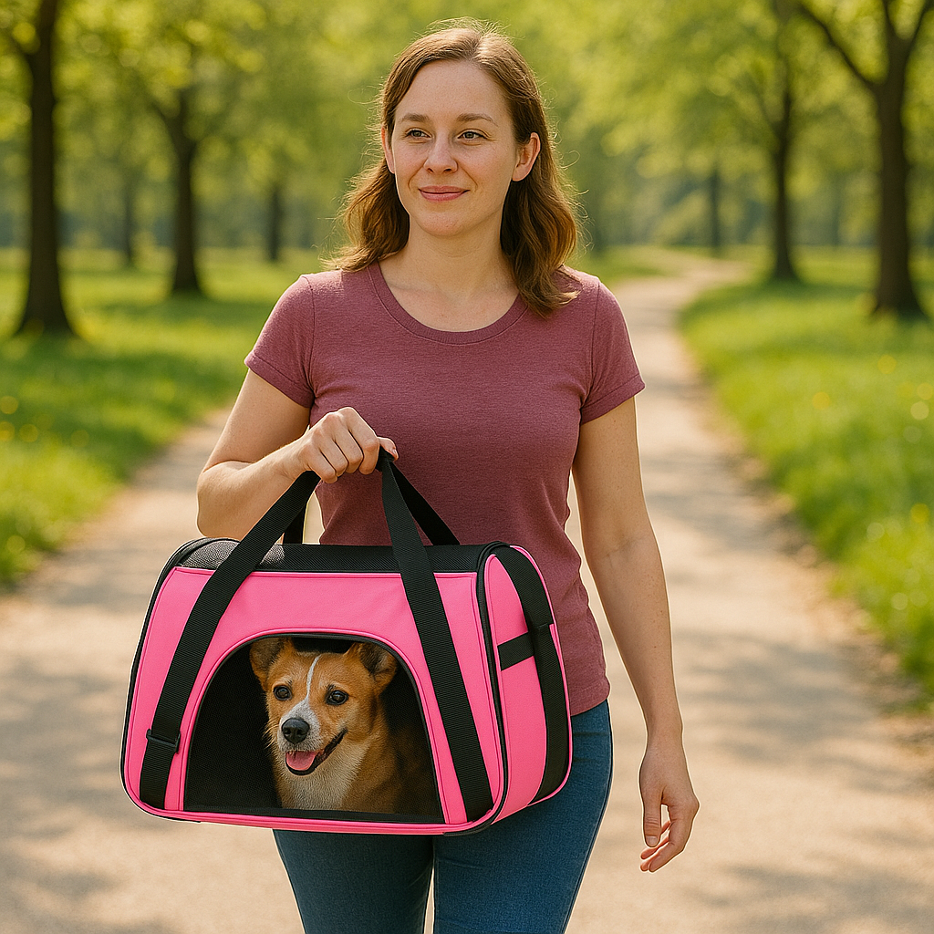 Atmungsaktive Hundetasche mit Belüftungspaneelen und Trageriemen | Tailgo Bag