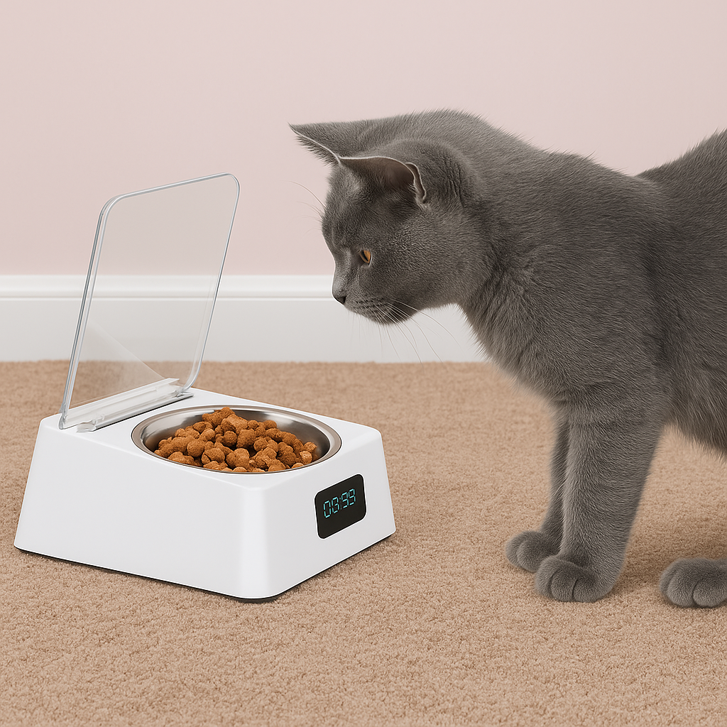 Hank | Automatischer Katzenfutterspender mit Timer und Digitalanzeige