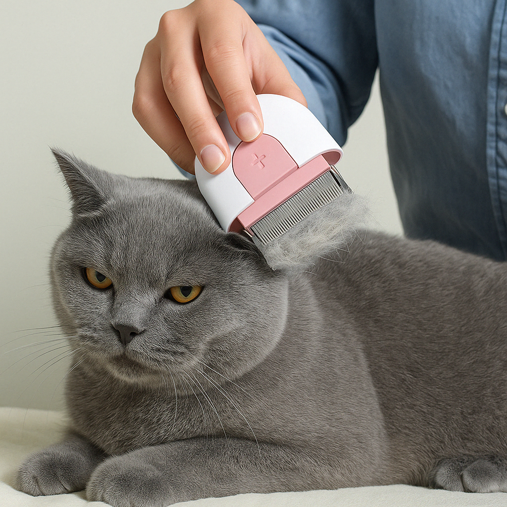 Luxa | Fellpflegekamm für Hunde und Katzen mit 2-in-1 Funktion