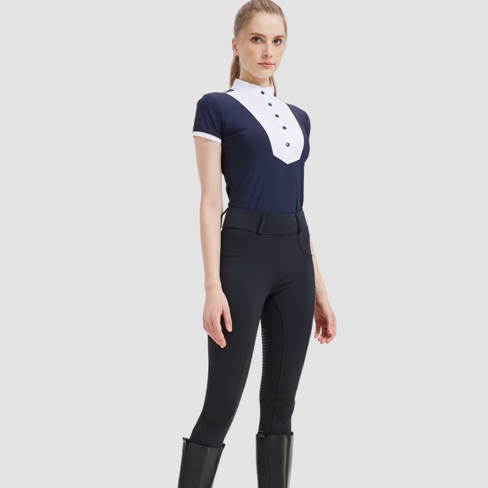 Damen Reitshirt Kurzarm Schnell Trocknend Sommer | Galzira