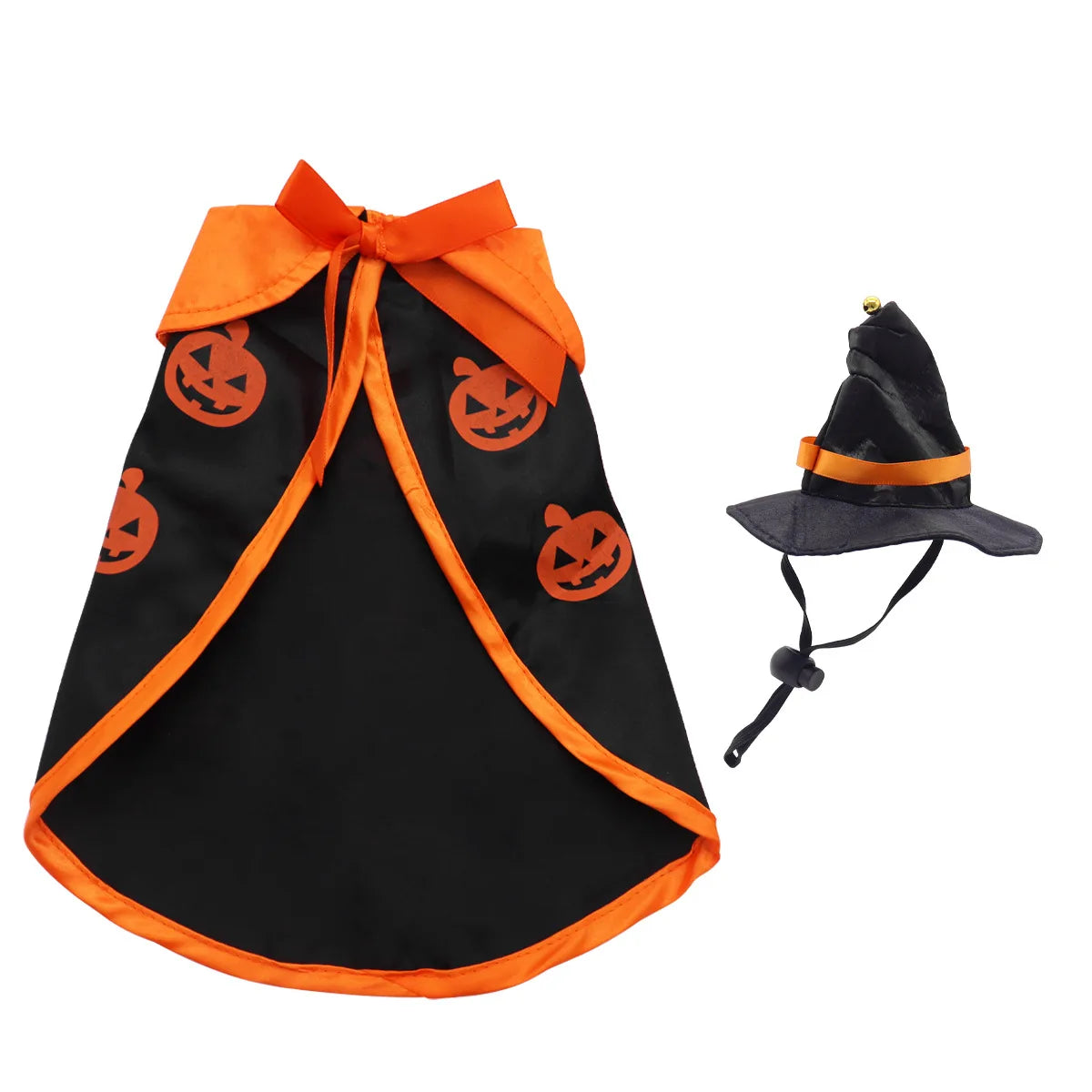 Halloween Hundekostüm Hexe mit Umhang und Hut für Hunde