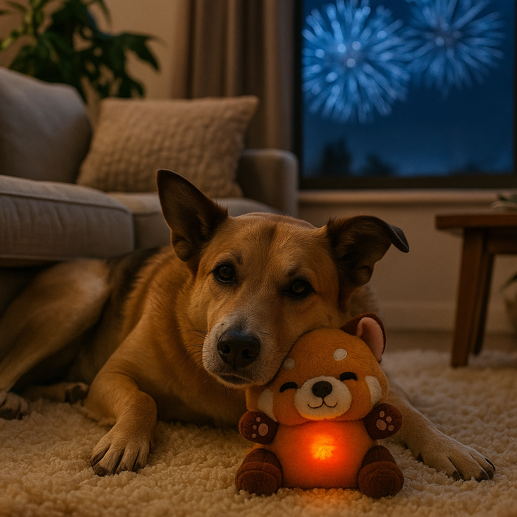 Hunde kuscheltier mit Atemfunktion für laute Geräusche | Knut