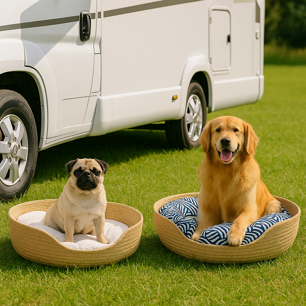 Hundebett handgeflochten und atmungsaktiv mit herausnehmbarem Kissen | Havoc