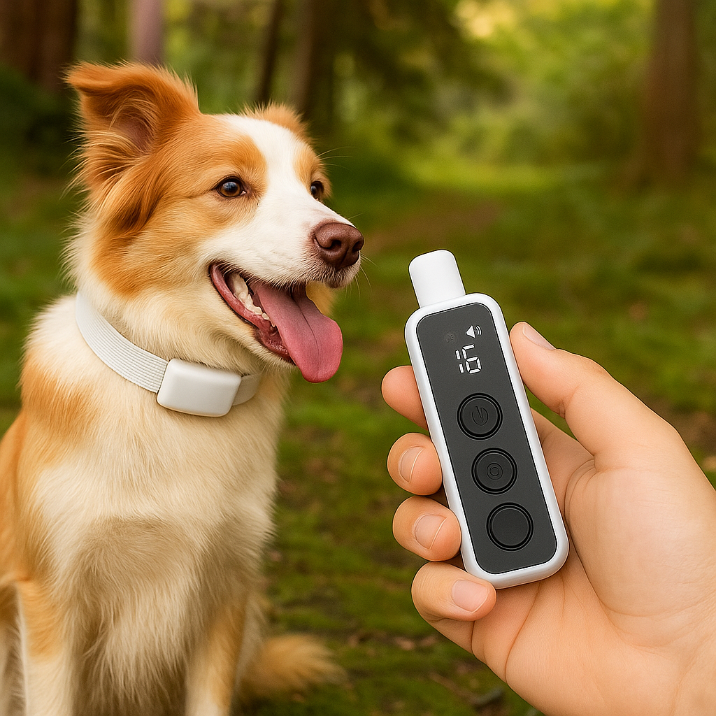Hundehalsband mit Ton Vibration Fernbedienung für Hunde Trazino