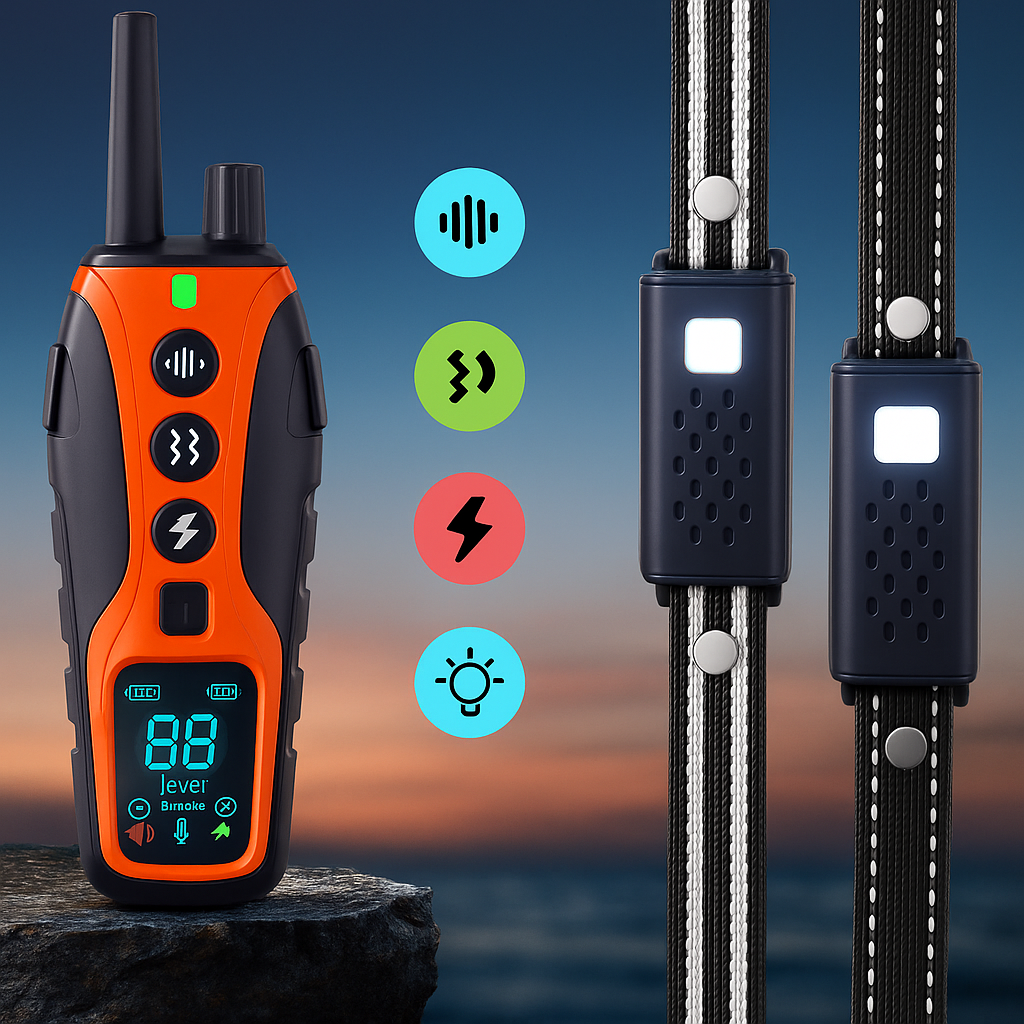 Hundehalsband mit Vibration Ton und Licht zur Erziehung | Dogivox