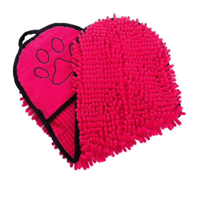 Hundehandtuch mit Eingrifftaschen zum Abtrocknen | PawDry Grip