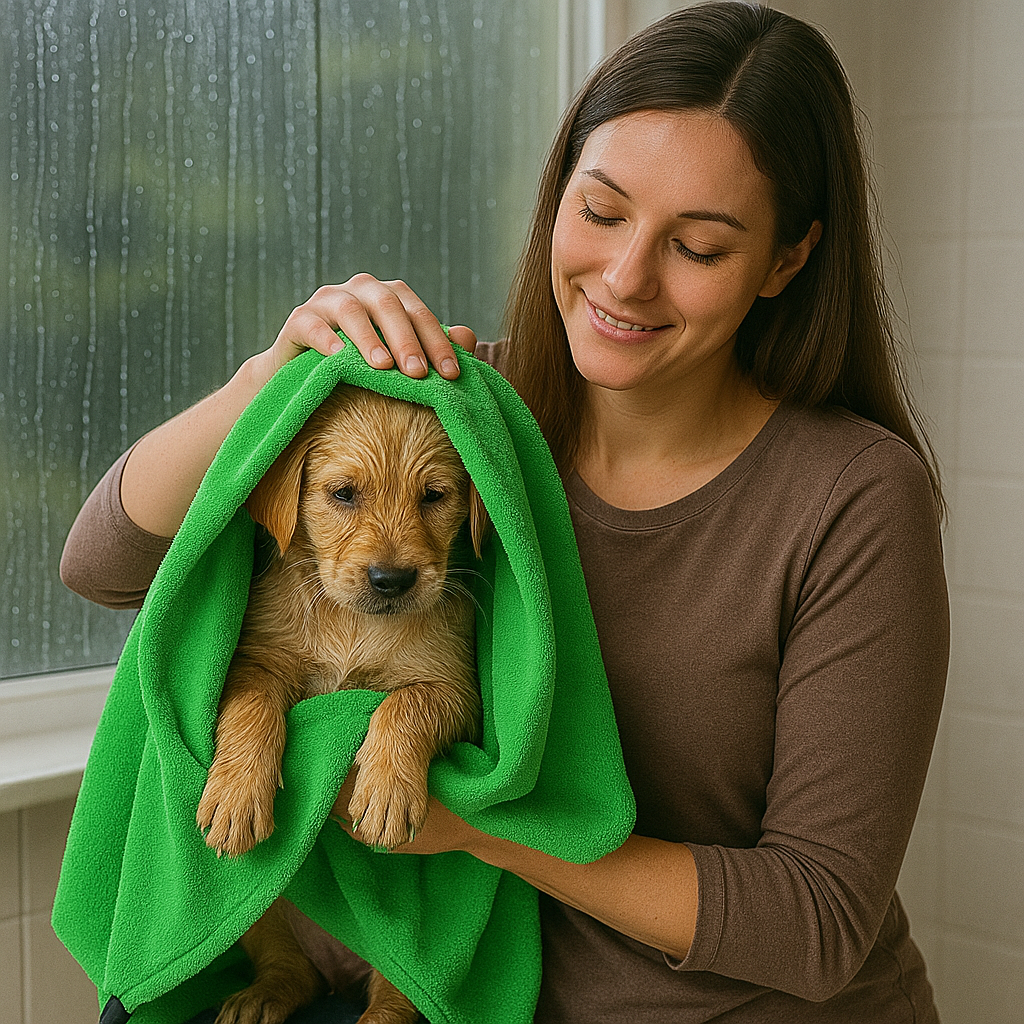 Hundehandtuch saugfähig schnelltrocknend Mikrofaser für Hunde | Drapa