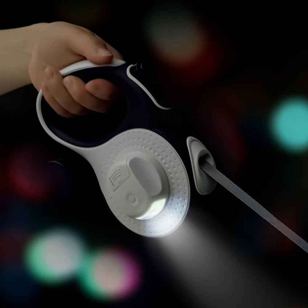 Hundeleine ausziehbar mit LED-Licht für Abendspaziergänge | LumioLine
