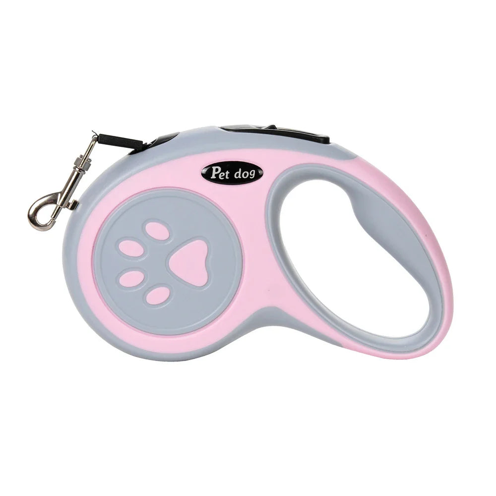 Hundeleine mit automatischer Einzugsfunktion 3 oder 5 Meter Nylon | Pawlon