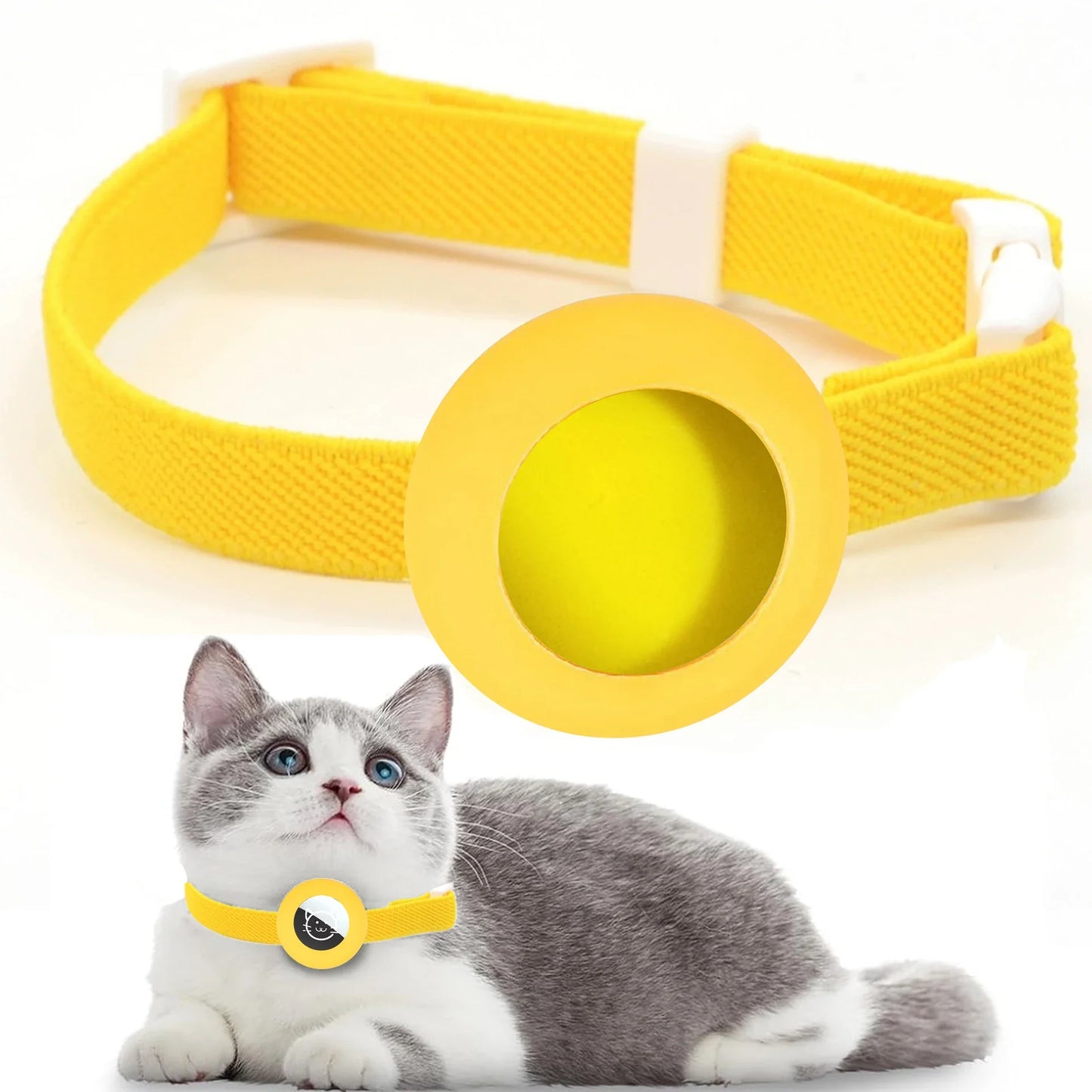 Katzenhalsband mit AirTag Halterung und verstellbarer Passform | Feloop