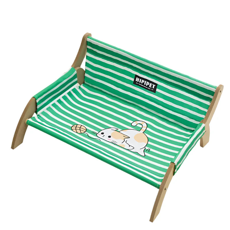 Körbchen gestreift mit Lounge Design für Katzen und Hunde | Lunza