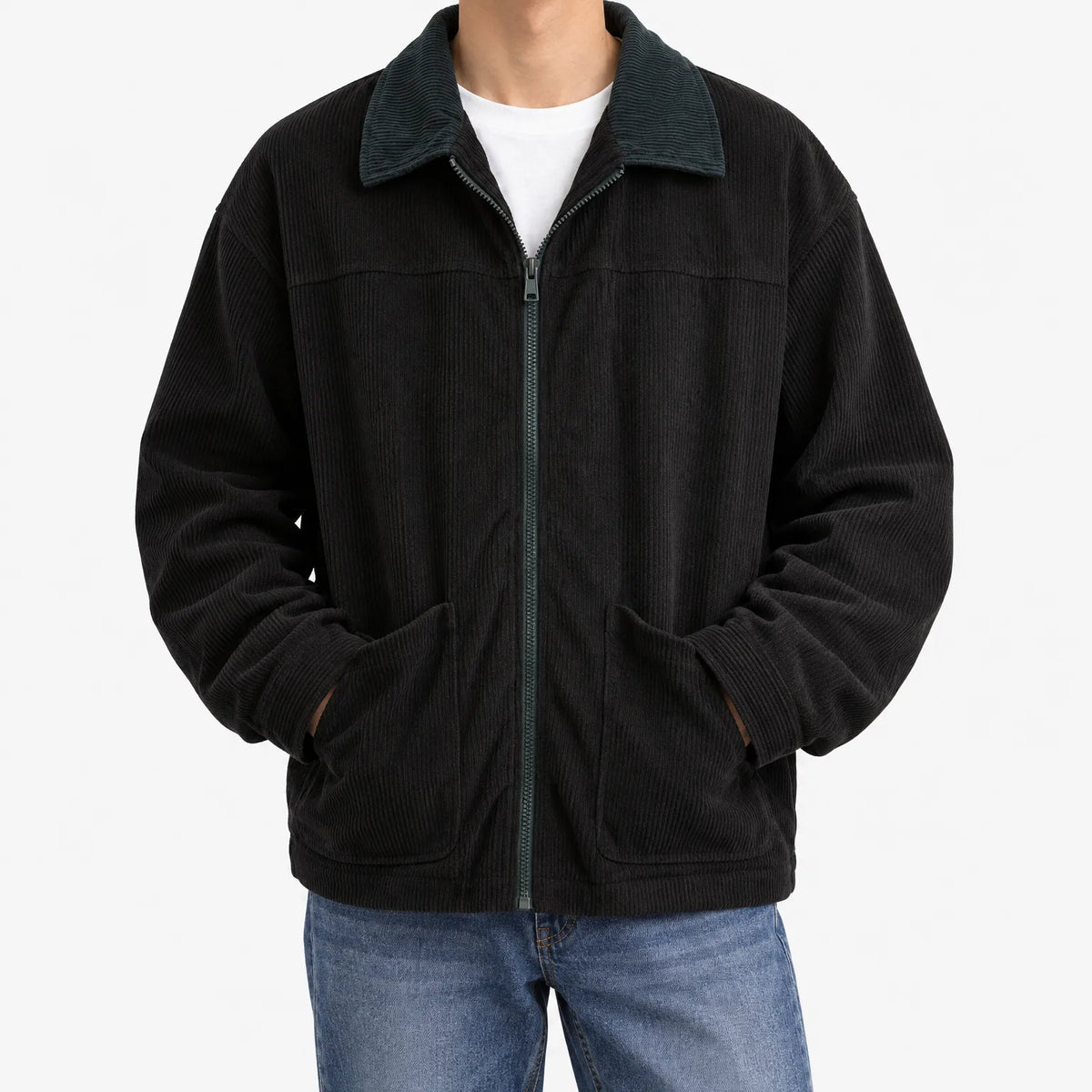 Lässige Jacke Mit Umlegekragen