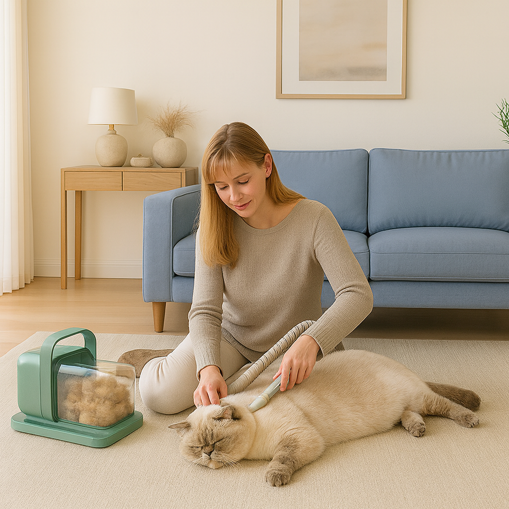 Schermaschine für Katzen mit Staubsaugerfunktion | Fellor