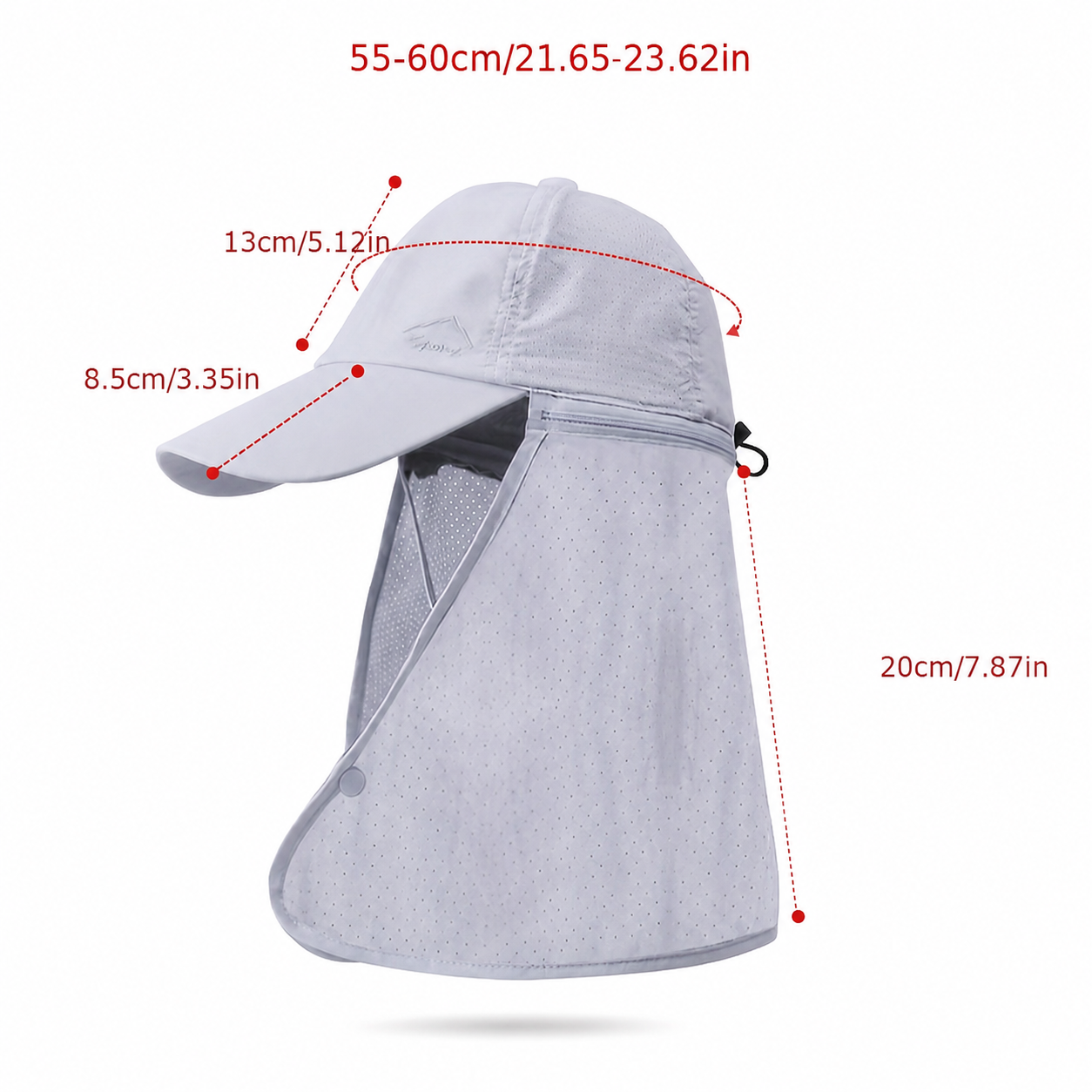 Sommerhut UPF 50+ UV mit Nackentuch fuer Hundespaziergaenge | Cormex