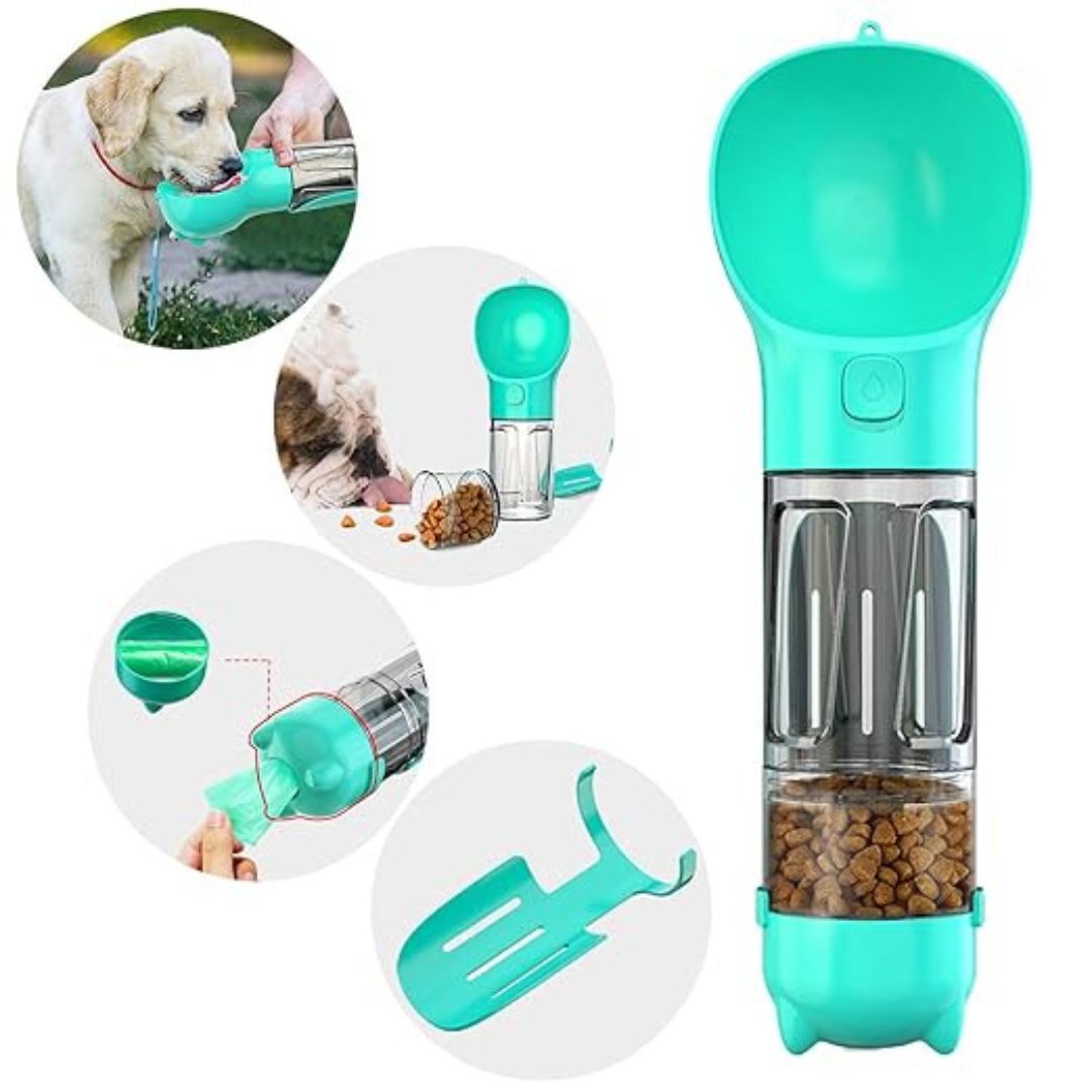 Doro | Tragbare Trinkflasche für Hunde mit Snackfach und Schaufel