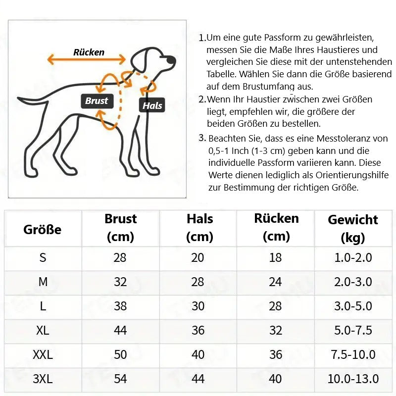 Birte | Hundemantel mit Fleece-Innenfutter