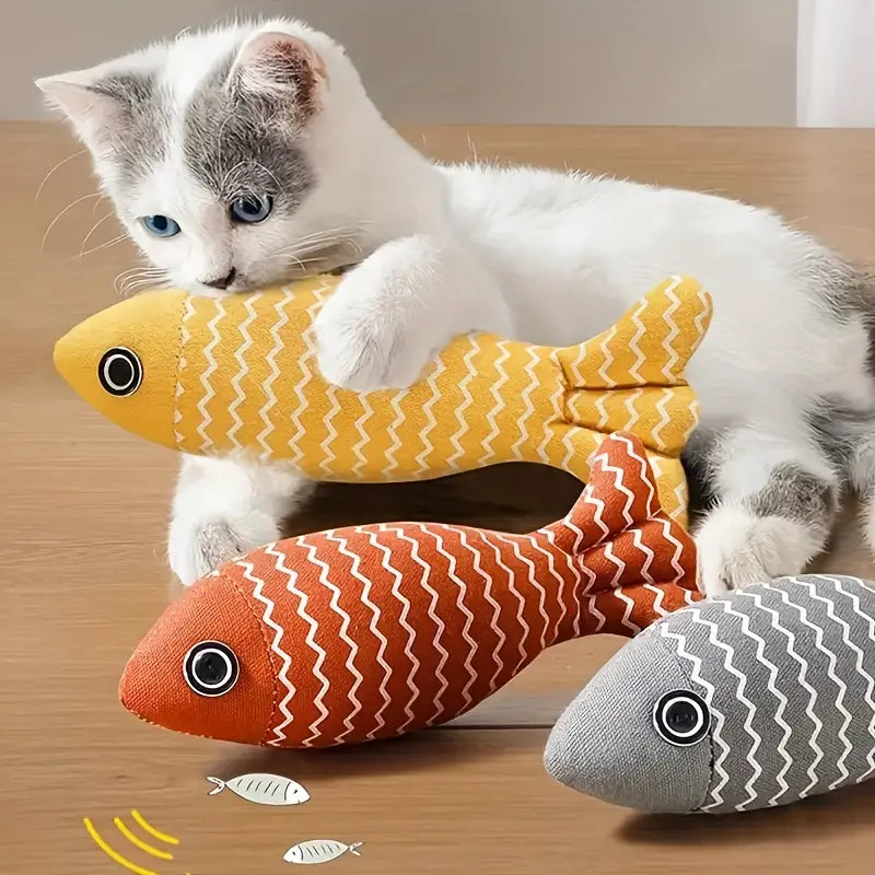 Maja | Fischförmiges Spielzeug und Ruhepolster für Katzen