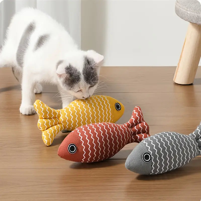 Maja | Fischförmiges Spielzeug und Ruhepolster für Katzen