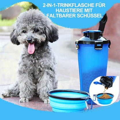 Zumo | Tragbare Trink- und Futterflasche für Haustiere unterwegs
