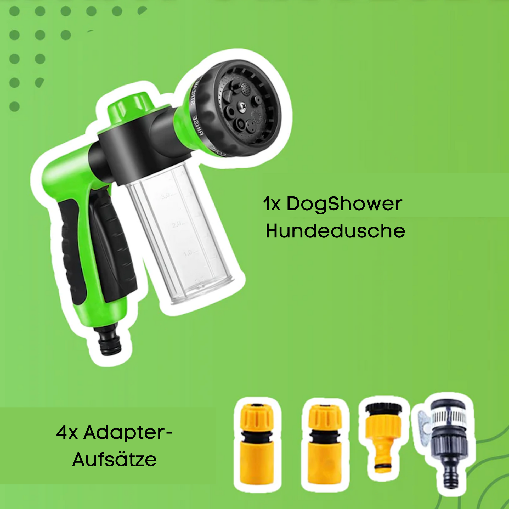 Taily | Duschkopf für Hunde mit variabler Wasserstrahlkontrolle