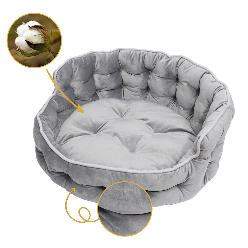 Dextro Gemütliches Samt-Katzenbett