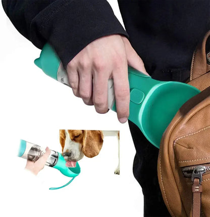 Doro | Tragbare Trinkflasche für Hunde mit Snackfach und Schaufel