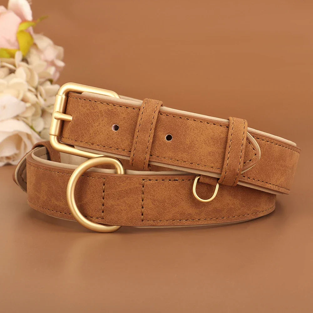 Helga Verstellbares Leder hundehalsband