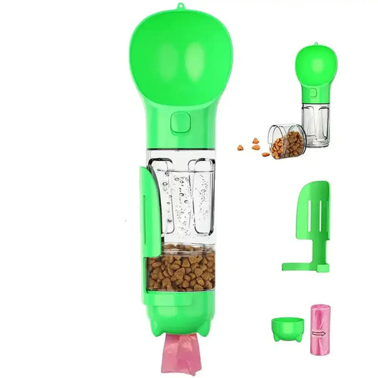 Doro | Tragbare Trinkflasche für Hunde mit Snackfach und Schaufel