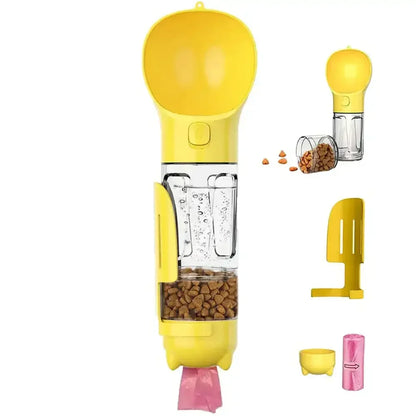 Doro | Tragbare Trinkflasche für Hunde mit Snackfach und Schaufel