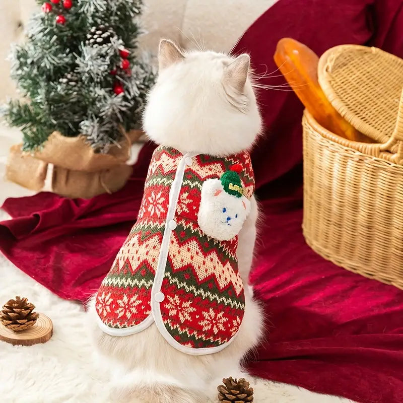 Sepp Weihnachtspullover für Katzen