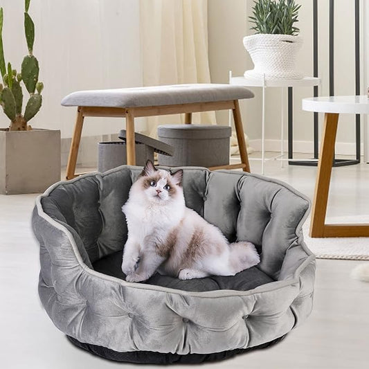 Dextro Gemütliches Samt-Katzenbett