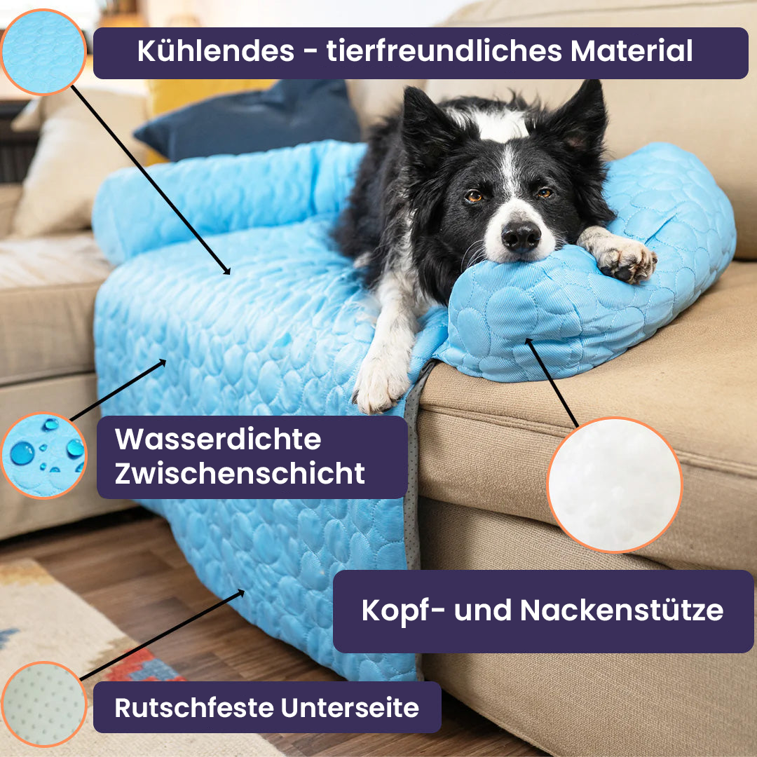 Drizzle Waschbares Hundebett mit Kühlmatte
