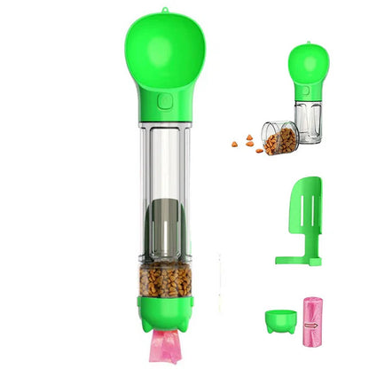 Doro | Tragbare Trinkflasche für Hunde mit Snackfach und Schaufel