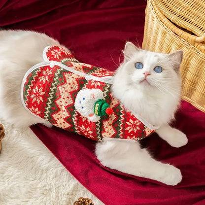 Sepp Weihnachtspullover für Katzen