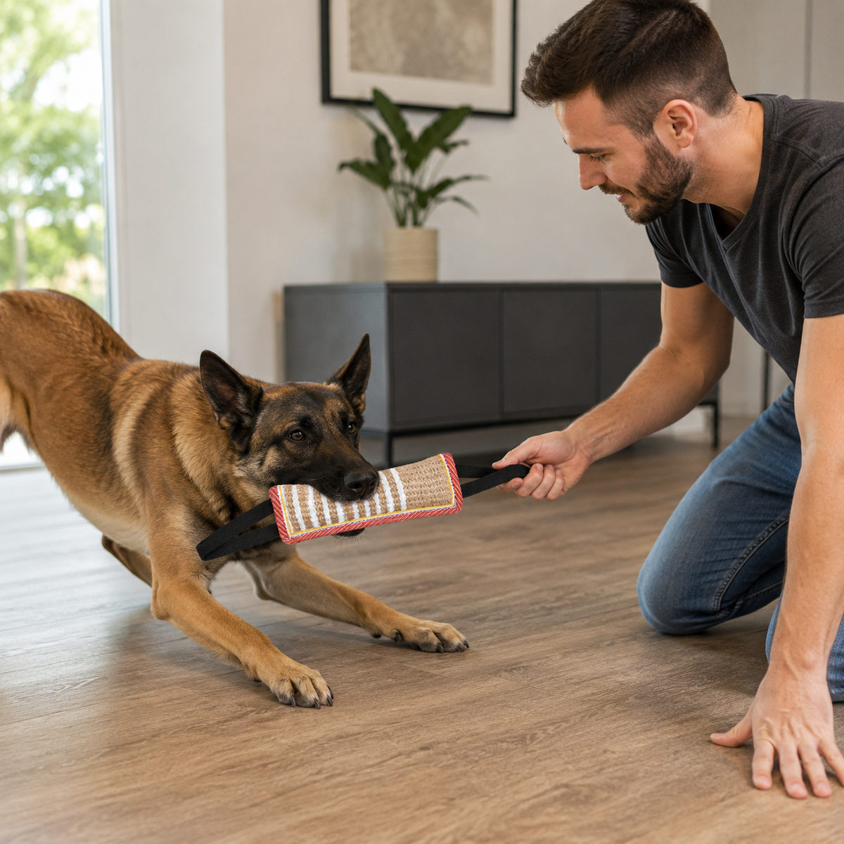 Alfons | Jute Beißrolle für Hunde