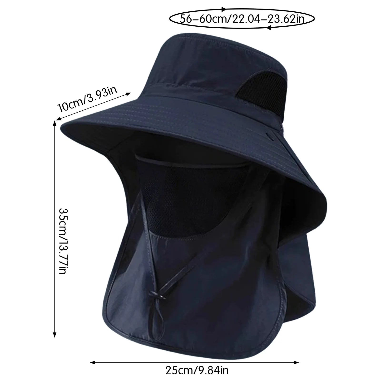 Angelhut aus Polyester mit UPF 50+ UV-bestaendig fuer Outdoor-Aktivitaeten mit Nackenschutz | Sonnara