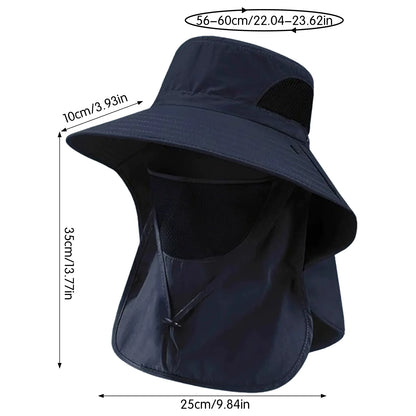 Angelhut aus Polyester mit UPF 50+ UV-bestaendig fuer Outdoor-Aktivitaeten mit Nackenschutz | Sonnara