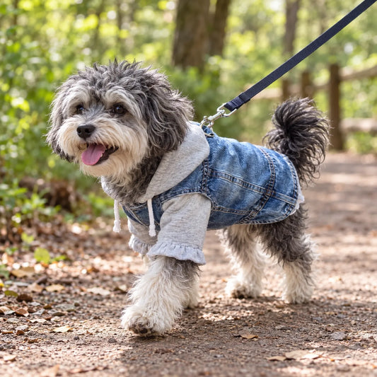 Ärmellose Hundejacke Mit Kapuze Und D-Ring