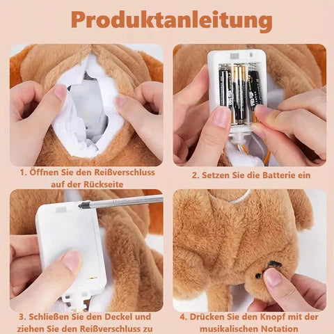 Atmendes Kuscheltier für Hunde bei lauten Geräuschen | Roman