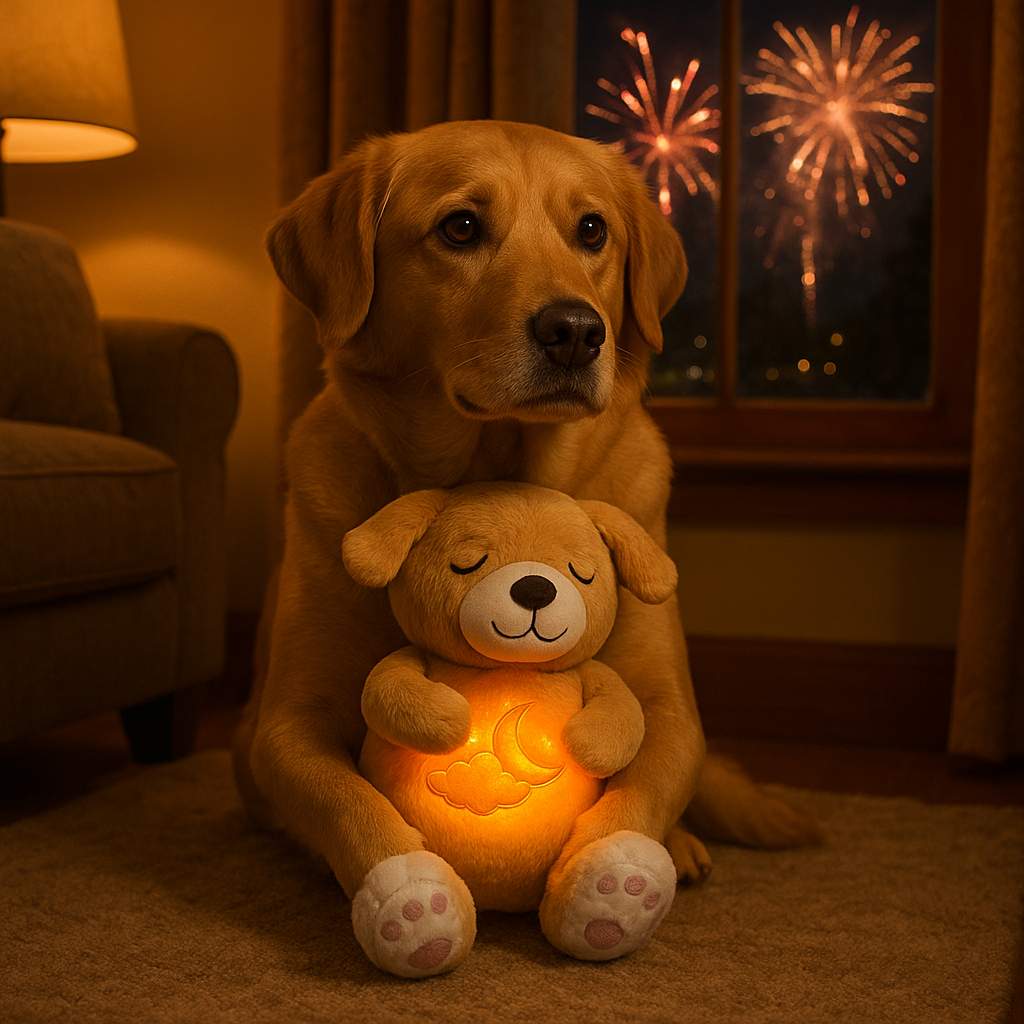 Atmendes Kuscheltier für Hunde bei lauten Geräuschen | Roman