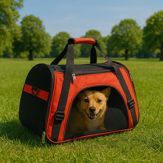 Atmungsaktive Hundetasche mit Belüftungspaneelen und Trageriemen | Tailgo Bag