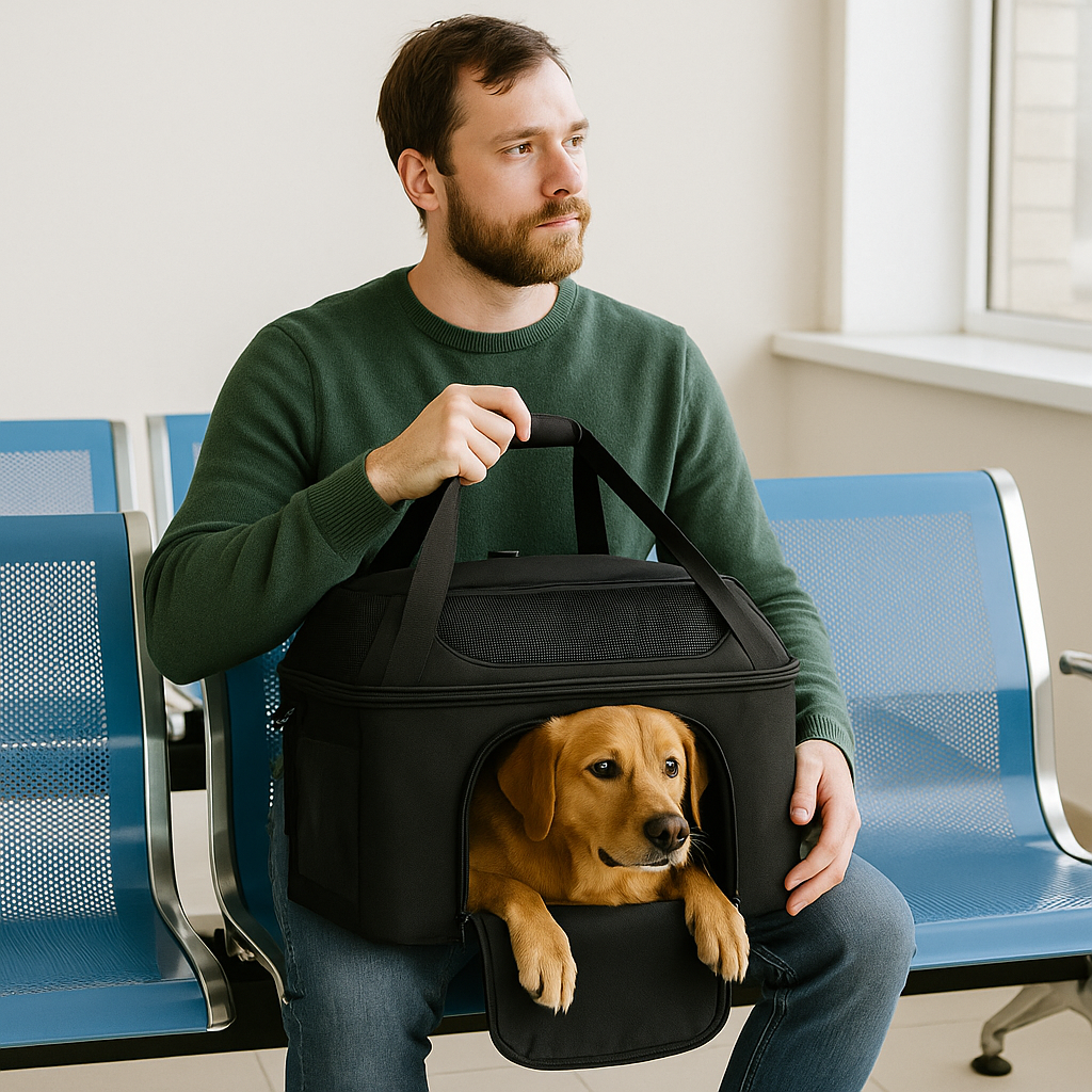 Atmungsaktive Hundetasche mit Rundum-Öffnung | Travair