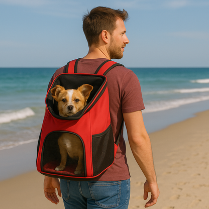 Atmungsaktiver Hunderucksack für Spaziergänge und Reisen | AirPack