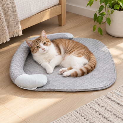Atmungsaktives Ovales Katzenbett Mit Rand | PurrChill