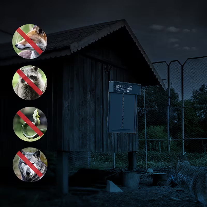 Automatische Hühnerstalltür mit Lichtsensor und Timer | Henlock