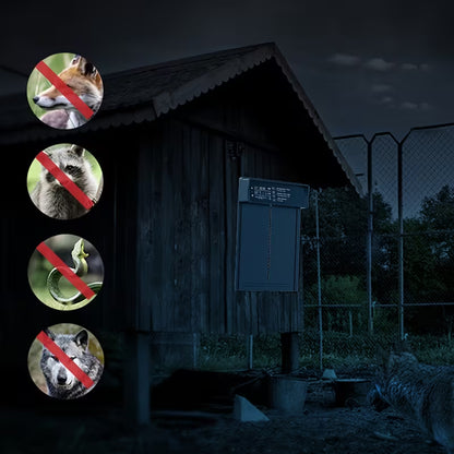 Automatische Hühnerstalltür mit Lichtsensor und Timer | Henlock